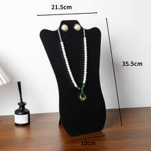 1pc Folding Stand Half-Body Mannequin Necklace Display Rack Jewelry Holder Necklace Board Display Stand For Jewelry Store, Storage Display Hanging Rack Desktop Display Prop, Holiday Birthday, Anniversary, Daily Best Gift For Girlfriend, Mom, Sister - Multicolor - View 6
