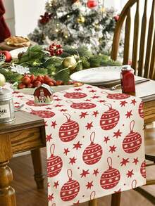 1 buah Taplak Meja Linen Bermotif Natal, Alas Piring, Cocok untuk Liburan, Pesta, Ulang Tahun, Makan Malam, Dekorasi Meja Makan Dapur, Penutup Lemari Penyimpanan Sepatu, Dekorasi Ruangan Sepanjang Musim, Dekorasi Tekstil Rumah, Taplak Meja, Alas Piring - MultiWarna - View 15