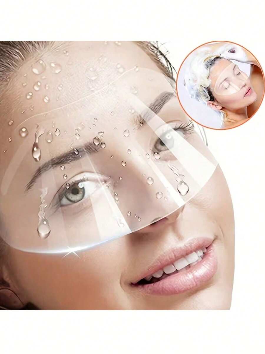 100pcs Transparent Hair Bands, Eye Protection Tools And Face Protection Caps, Shower Caps, Haircutting Caps | Tools To Prevent Hair Loss During Haircutting, Suitable For Hair Salons And Beauty Tools - Multicolor - View 1