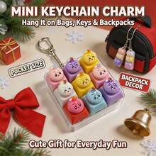 1 buah Keycap Clicker Fidget Dumpling, Gantungan Pereda Stres 9-Grid, Gantungan Tas untuk Anak Perempuan, Hadiah Halloween Natal untuk Tas Bingkisan - MultiWarna - View 6
