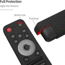 Ốp silicone cho điều khiển từ xa L*G MR25GA MR26GA [chống trượt], vỏ bảo vệ cho Magic Remote MR25GN tương thích với điều khiển dòng TV thông minh OLED L*G 2025 (màu đen) - Xem 4
