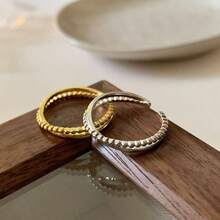 falinne S925 Sterling Silver Intertwined Twisted Ring For Women, Open Adjustable Stackable Band, Minimalist Braided Finger Ring, Daily Wear Fine Jewelry Gift - Cross-wrap Open Ring - View 5