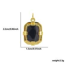 1pc Copper Natural Stone Pendant DIY Bracelet Necklace Anklet Jewelry Accessories Suitable For Handmade DIY Gifts For Best Friends And Colleagues - Multicolor - View 9