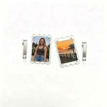 Acrylic Magnetic Photo Clip Accessories, Refrigerator Magnetic Sticker, Transparent Magnetic Instant Photo Frame, Car Rearview Mirror Photo Clip, Personalized DIY Car Decoration Photo Frame, Couple Gift, Pet And Family Memorial Photo Frame - Multiple Styles - View 7