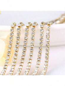 1 Yard Bright 2.5mm Crystal Claw Chain For DIY Jewelry Making - Multicolor - View 14