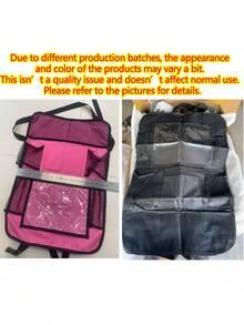 1pc Multi-Pocket Car Seat Back Organizer, Transparent Window & Mesh Pocket Design, Can Store Tablet, Drinks And Small Items, Car Seat Back Storage Bag, Car Essentials, Women's Car Accessories, Brown Car Accessories, Suitable For Road Trips And Daily Driving - Multicolor - View 12