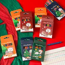 32 st julkritor – 8-färgs kritset (4 askar/32 st) – slumpmässig förpackningsstil – doodle-ritpennor, konstoljepasteller, liten julklapp - Multifärgad - Visa 6