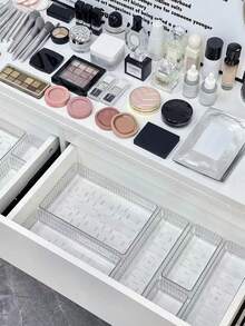 1/2/5/7/10/11 Pcs Multi-Functional Transparent Plastic Drawer Storage Box Set, Ideal For Cosmetic Storage And Bathroom Organization, Available In Multiple Sizes To Fit Every Room, Perfectly Fits Vanity And Bathroom Drawers, Stylish Cosmetic Display Rack, Enhances Home And Bedroom Decor, Perfect Holiday Gift Choice, Thanksgiving And Christmas Gift, Thoughtful New Year Gift, Unique Gift Box For Girlfriend, Essential Storage Solution For A Tidy And Stylish Home. - Clear - View 10