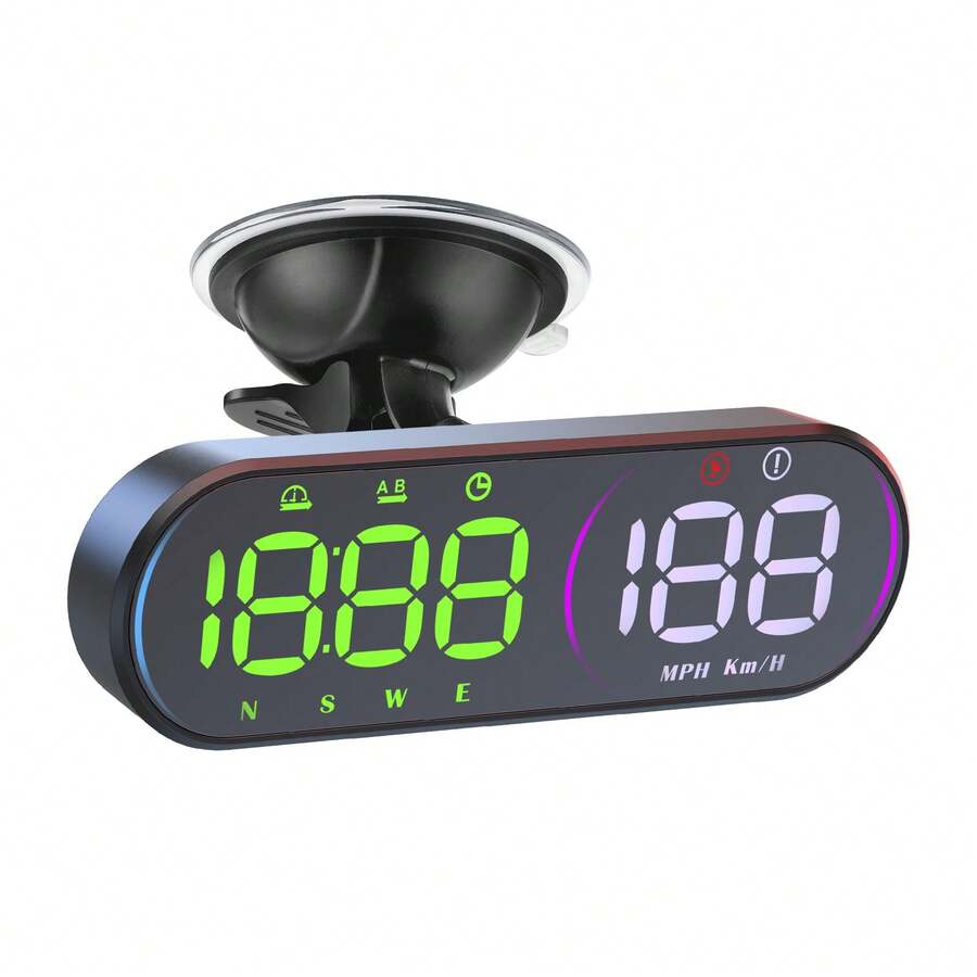 Car GPS Speedometer, Digital Speedometer Large Screen MPH Display With Compass HUD Display, Multi-Level Overspeed Alarm & Fatigue Driving Reminder, Auto Brightness, USB Plug And Play, Suitable For All Vehicles