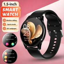 AZRTL Nuevo Reloj Inteligente Deportivo Unisex, Llamadas Inalámbricas y Notificación de Mensajes, Podómetro, Calorías, Seguimiento de Distancia, Modo Multideporte, Control de Música, Cámara Remota, Recordatorio de Alarma, Body de Metal y Correa de Silicona, Reloj Inteligente Multifunción con Carga USB, Regalo de Vacaciones - Ver 14