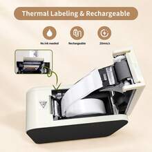 Printer Label Perekat Mini Marklife P15, Printer Termal Portabel, Mesin Cetak Label Stiker Nama, Pembuat Stiker Tag Perekat Tanpa Tinta Bluetooth - MultiWarna - View 6