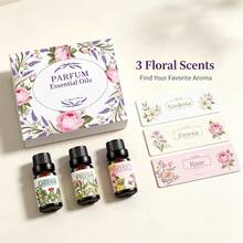 gzoliya Set Minyak Esensial 3 Buah 10ML untuk Diffuser, Humidifier, Pembuatan Wewangian DIY, Pembuatan Sabun dan Lilin, Cocok untuk Hadiah dan Pengharum Ruangan - Gardenia, Freesia, Mawar - View 5