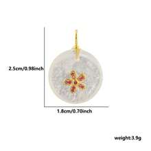 1pc Copper Natural Stone Pendant DIY Bracelet Necklace Anklet Jewelry Accessories Suitable For Handmade DIY Gifts For Best Friends And Colleagues - Multicolor - View 7