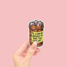 2D Flat Sticker-Rx 1 Can As Needed Sticker Soda Prescription Humor Vinyl Decal Caffeine Therapy Funny Diet Cola Jar Sticker - one-size - View 12