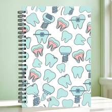 Different Teeth Spiral Notebook - Whimsical Cartoon Teeth Design, High-Quality Paper & Portable Size For Note-Taking, Studying, Creative Writing - Ideal For Students & Professionals, Notetaking Diary, Playful Design, Study Journaling, Office Workers - One Book (50 Pages, 100 Pages) - View 7