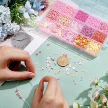 15 Grids Pink Series Assorted Glass Seed Beads Jewelry Making Kit, Mixed Tube Beads, Sequins For DIY Bracelets, Necklaces, Keychains - 15 Compartments - View 5