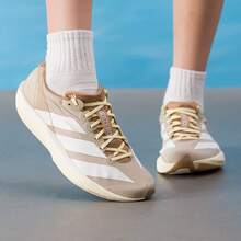 Adidas New Women's ADIZERO ADIOS 9 Thin-Sole Racing Cushioning Responsive Running Shoes - Khaki Brown - View 3