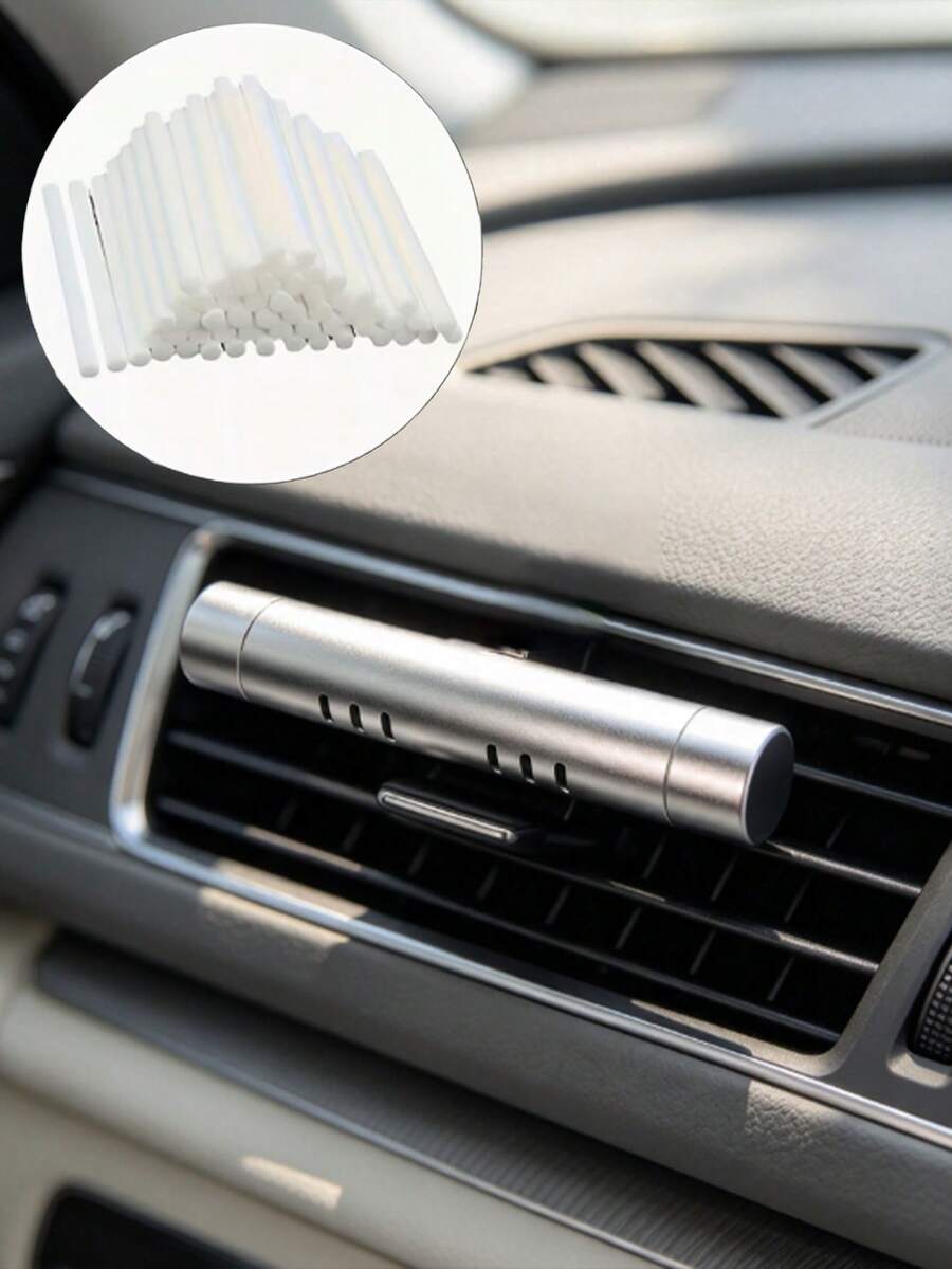 موزع معطر هواء للسيارة - خيار عطر قابل للتخصيص، يأتي مع 10 زجاجات إعادة تعبئة، مناسب للاستخدام في السيارات والمكاتب والمطابخ والحمامات ومنازل الحيوانات الأليفة - حامل عطر تهوية السيارة - إكسسوار ديكور داخلي للسيارات