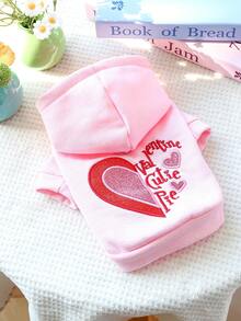 PETCIRCLE 1pc Pet Clothes Dog Apparel Small Dog Hoodie Sweatshirt - Sweetie Pie Hoodie - Pink - View 11