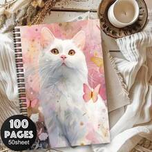 Buku Catatan Spiral Kartun Anime Klasik Kucing Hitam, Desain Gaya Akademik dengan Pola Bunga Berwarna-warni, Kertas Berkualitas Tinggi. Cocok untuk Sekolah, Kantor, dan Kreasi Artistik - Hadiah Sempurna untuk Teman, Guru, dan Siswa. Bertema Kucing - Satu buku (50 halaman, 100 halaman) - View 13