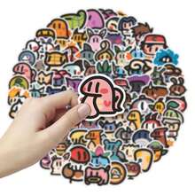 1set/100pcs Q-Version Cartoon Anime Character Sticker Set, Decorative Stickers, Simple Retro Style, Rich And Diverse Cartoon Images, Self-Adhesive Design Easy To Peel, Suitable For Luggage, Water Bottle, Notebook, Skateboard, Computer Case Decoration, Waterproof Wear-Resistant Fade-Resistant, Can Be Freely DIY Collaged, As Planner Decoration, Personal Item Beautification Accessories, Suitable For Enthusiasts Collection And Daily Decoration Use - Multicolor - View 4