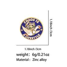 Funny Raccoon Riding Goose Enamel Pin "Chaos Is A Lifestyle" Quote Lapel Brooch, Cartoon Animal Badge For Backpack Jacket Hat, Unique Gift For Friends - Multicolor - View 12