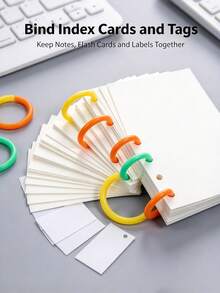 20/50 piezas de anillos de carpeta de hojas sueltas de plástico de colores surtidos, anillos de libro desmontables con cierre a presión, anillos de encuadernación desmontables multicolor para cuaderno, tarjetas de índice, planificador, manualidades DIY, suministros de papelería de oficina y escuela - Conjuntos - Ver 8