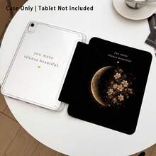 1件平板電腦保護殼附支架，月亮與花卉圖案，適用於 Honor 8/9/10/X8/X8A/X9/X8Pro/X9Pro/MatePad SE 11 吋/MatePad 11 吋/11.5 吋/MatePad Pro/Apple 10代/11代 2025 (A16)/11代 2025 (A16) 平板電腦 - 款式37 - 查看 3