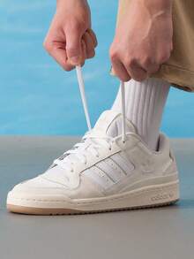 Adidas FORUM LOW CL Sneakers Men's Women's Lightweight Breathable Casual Shoes ID6858 - White - View 3