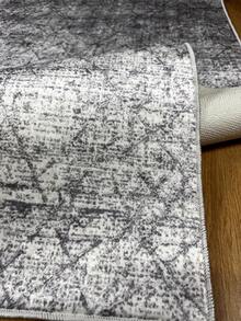 Digitally Printed Non-Slip Washable Runner And Area Rug Suitable For Living Room, Outdoor, Kitchen, Bedroom Carpet, Modern Design | Modern, Scandinavian, Bohemian And Classic Styles | 100% Polyester - Grey - View 6
