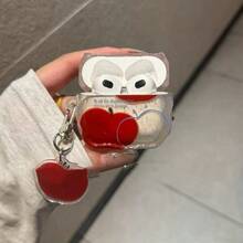 Creative Autumn Ink Splatter Line Apple Bluetooth Earphone Protective Case Compatible With Airpods 1/2/3/4/New 5th Gen Pro 1/2/3/4 All Models With Pendant - Clear - View 4