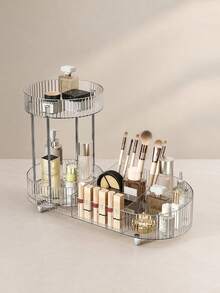 NINFRODITE 1pc Cosmetic Storage Box - Multifunctional Desktop Perfume Tray Holder, Suitable For Storing Skincare Products And Makeup Brushes, Fashionable Design, Smooth Rotation, Ideal Choice For Beauty Lovers - View 6