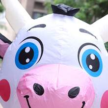Cartoon Cow Inflatable Clothing Adult Cute Flower Cow Inflatable Clothing Festival Stage Performance Fun Dress Up - Multicolor - View 6