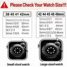 Nylon Apline Loop Pu Leather Watch Strap Compatible With Apple Watch Ultra Band Woman Man 49 46 44 40 41mm Sport Replacement Compatible With Apple Watch Series12 11 10 9 8 7 - 38 40 41 42mm - View 4