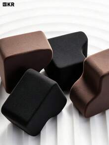 2/4/6/8/12 Pcs Square Makeup Sponges, Latex-Free Soft Setting Face Puffs, Black & Brown Dual-Color Cosmetic Applicator For Powder, Liquid, Cream, Flawless Dry & Wet Use Beauty Alternative, Random Colors With Storage Bag - Multicolor - View 8