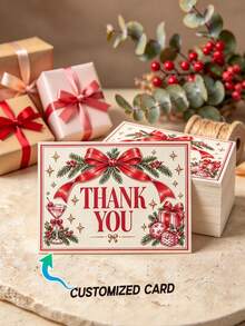 Kartu Ucapan Natal Mini yang Disesuaikan, Kartu Ucapan Terima Kasih Kecil Ukuran 6x4cm/9x6cm yang Dipersonalisasi, Kartu Kecil untuk Dekorasi Paket Kotak Hadiah, Kartu Pesan, Kartu Kecil Liburan yang Dipersonalisasi, Kartu Ucapan Terima Kasih untuk Usaha Kecil - kartu - View 1
