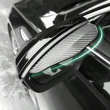 2pcs Multifunctional Car Rearview Mirror Rain Eyebrows, Thickened Carbon Fiber Texture Rain Cover, Anti-Falling Edges, Anti-Raindrops In Rainy Days, Anti-Glare At Night, Maintain A Clear View Of The Rearview Mirror, General-Purpose Auto Parts - A - View 1