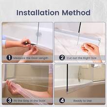 0.5/1/1.5/2M Shower Glass Door Strip Seals, Shower Door Bottom Seals Water Barrier For Dry Bathroom - Multicolor - View 12