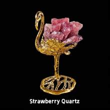 1 Buah Batu Amethyst Alami Mentah & Gugusan Batu Permata Citrine dengan Alas Logam Emas, Dekorasi Meja Kristal Penyembuhan, Desain Flamingo DIY, Hadiah Natal - Burung flamingo - View 20