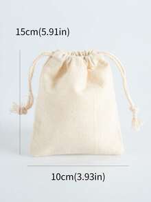 1/10PCS+ Canvas Flat Mouth Cotton Rope Packaging Bag Gift Wrap Bag - Multi-color - View 5