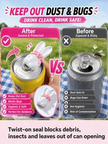 Cute Rabbit Can Opener, Portable Beverage Can Opener, Easy-To-Grip Lightweight Keychain Pendant, Suitable For Home Kitchen And Outdoor Camping - View 2