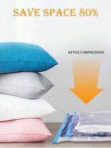 13pcs Vacuum Storage Bags (With Hand Pump) - Thick Plastic Material, Excellent Sealing, Great Compression Effect, Space-Saving, Suitable For Clothes, Bedding, Seasonal Clothing - Perfect For Closet, Travel And Home Storage - Multicolor - View 9
