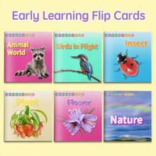 Kids Books, Children's Picture Books, Preschool Educational Books, Children's General Knowledge Encyclopedia Large Card Book, Colorful Real-Life Pictures, Animals, Plants, Musical Instruments, Everyday Objects, English Vocabulary & Cognitive Learning - Children's Identification Card - View 41
