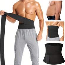 Waist Shaper Adjustable Lower Belly Fat Exercise Body Constrictor Tightening Belt Elastic ABS Abdomen Shaper Body Shaper Accessories - Black - View 3