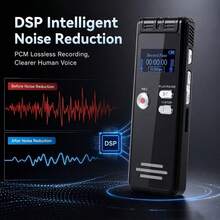 Digital Voice Recorder 8GB, DSP Noise Reduction Audio Recorder With One‑Touch Recording & 7‑Level Voice Activation, Life MP3 Player, USB‑C, Expandable TF Card, For Meetings Lectures Students Business - View 9