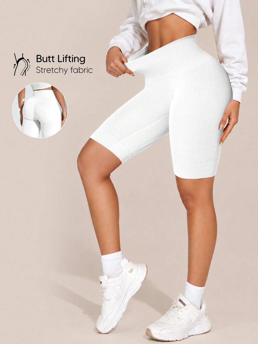 Women's Seamless Shaping Boxer Briefs, Tummy Control Shaping Shorts, Slimming Body Shaper, White