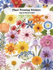 50pcs Plant Pressing Stickers Self-Adhesive PET Decorative Stickers For Journaling, Scrapbooking & DIY Crafts - one-size - View 9