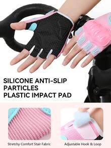 JELLOO Lightweight Non Slip Half Finger Motorcycle Riding Gloves Hard Shell Protective Breathable Fingerless Gloves For Mountain Bikes Anti Fall Shock Absorbing Outdoor Cycling Gear - Multiple Styles - View 3