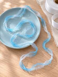 1pc Gradient Mesh Lace Ribbon, 0.8cm X 800cm Hollow Lace Trim, Suitable For Gift Wrapping, Scrapbooking, Nail Art, Wedding Party Decoration - Multicolor - View 6