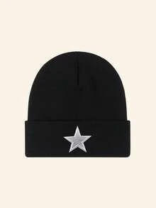 1/2/3pcs Men's Knitted Star Embroidery Beanie, Fashion Street Ski Hat, Windproof Warm Versatile Cold Weather Outdoor Cycling Hat - Multicolor - View 15